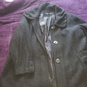 plus size wool swing coat
